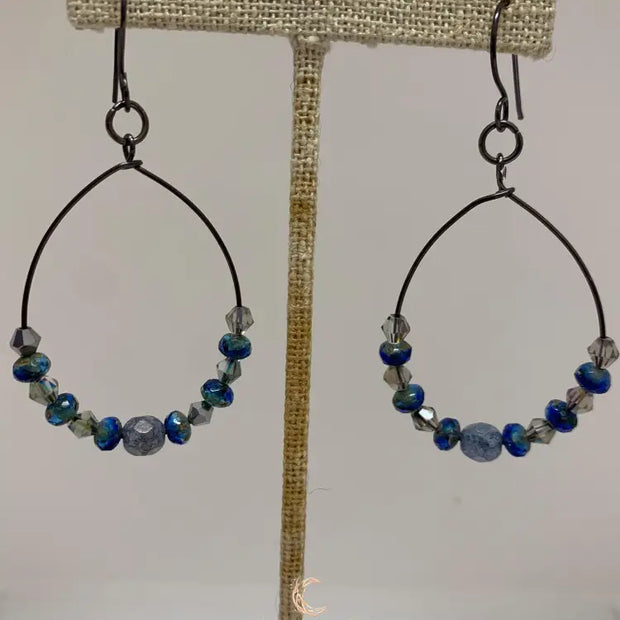 Czech Glass Crystal Teardrop Earrings – Elegant Dangle Drop Jewelry for Women