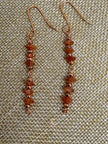 Sunstone Copper Drop Earrings – Handmade Healing Crystal Gemstone Jewelry