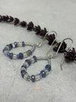 Tanzanite Opal Moonstone Earrings - Sterling Silver Handcrafted Drops