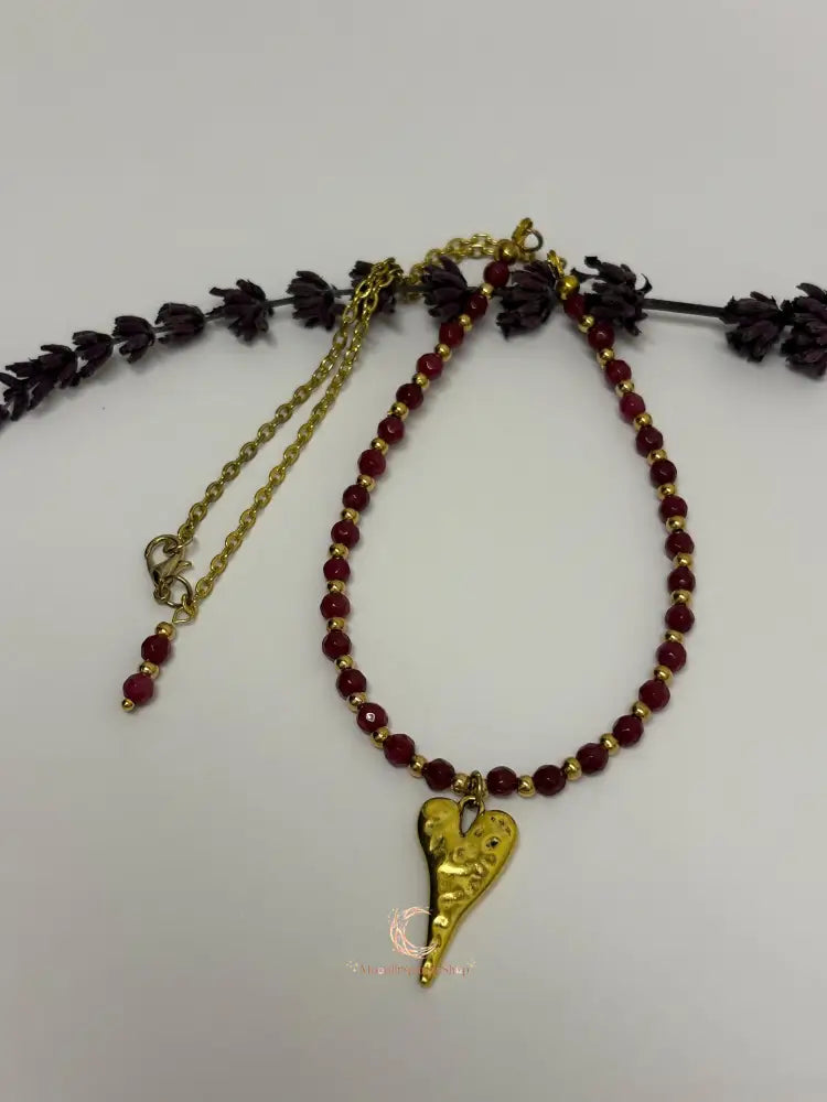 Red Andalusite Pendant Necklace – 18.5