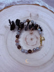 Autumn’s Quiet Light Smoky Quartz & Mystic Moonstone Bracelet – 8 Inch