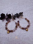 Autumn’s Quiet Light Smoky Quartz & Mystic Moonstone Hoop Earrings