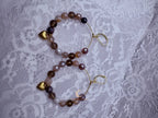 Autumn’s Quiet Light Smoky Quartz & Mystic Moonstone Hoop Earrings