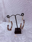 Autumn’s Quiet Light Smoky Quartz & Mystic Moonstone Hoop Earrings