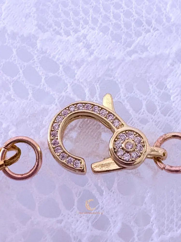 Blush Baroque Pearl Bracelet with Gold Accents | Knowing Collection