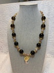 Eclipse of the Light Necklace | Smokey Quartz, Sunstone & 18K Gold Filled