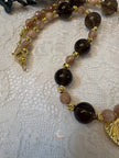 Eclipse of the Light Necklace | Smokey Quartz, Sunstone & 18K Gold Filled