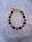 Eclipse of the Light Bracelet | Smoky Quartz, Sunstone & 18K Gold Filled