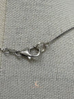 Pink Moonstone Pendant Necklace with Heart Charm - Sterling Silver Box Chain 18
