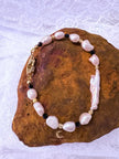 Blush Baroque Pearl Bracelet with Gold Accents | Knowing Collection