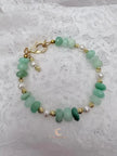 Emergence of Light Bracelet – Chrysoprase, Cultured Pearl & 18K Gold Filled