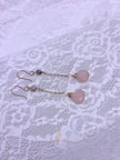 Ethereal Bloom Drop Earrings | Pink Chalcedony & Lavender Jade Gold Filled Earrings