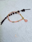 Ethereal Bloom Bracelet | Pink Chalcedony & Lavender Jade Gold Filled Bracelet