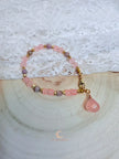 Ethereal Bloom Bracelet | Pink Chalcedony & Lavender Jade Gold Filled Bracelet