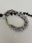 Mystic Moonstone and Pink Keshi Pearl 2 Strand Bracelet