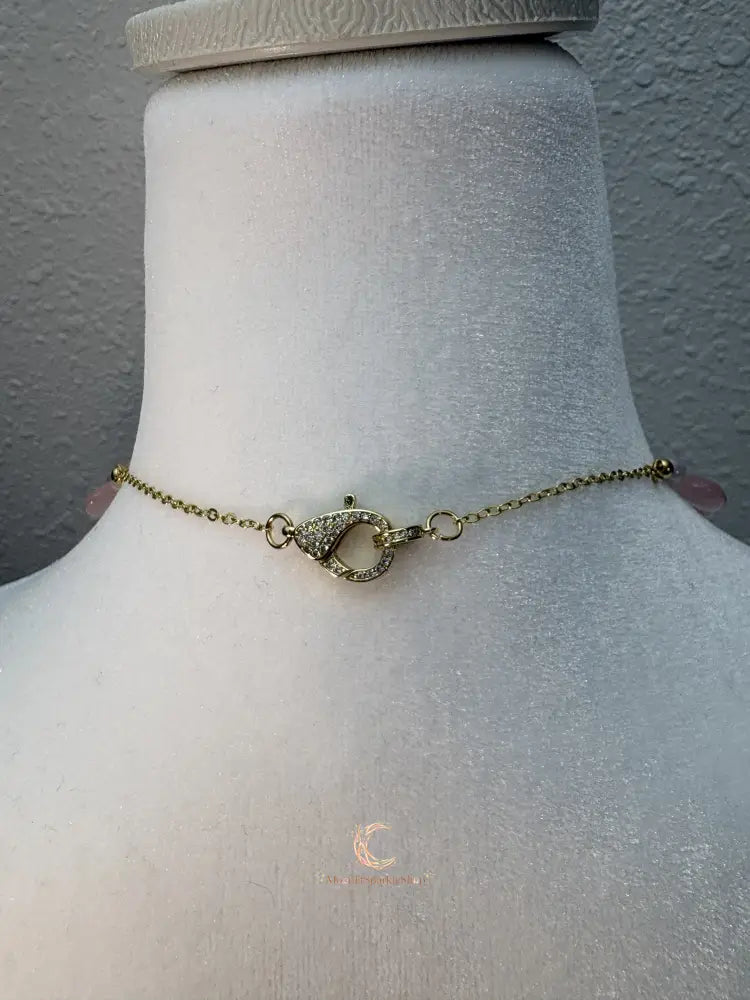 Ethereal Bloom Necklace - Pink Chalcedony, Lavender Jade & 18K Gold Filled Necklace