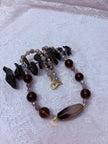 Autumn’s Quiet Light — Smoky Quartz, Mystic Moonstone & Agate Statement Necklace