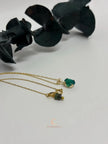Dark Blue Ocean Opal Necklace – 14K Gold Chain & Rare Gemstone Pendant Jewelry