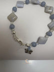 Blue Lace Agate, & Moonstone Peace Bracelet - MoonlitSparkleShop