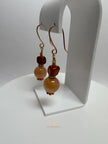 Carnelian and Agate Drop Earrings – Handcrafted Copper Boho Gemstone Jewelry