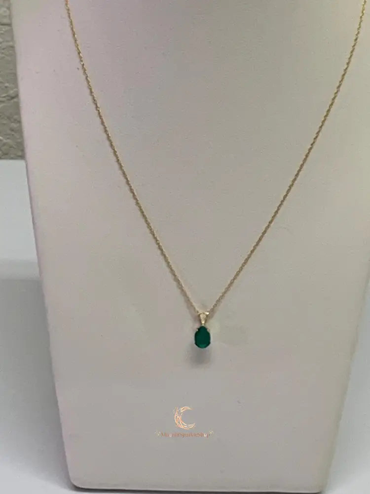 Dark Blue Ocean Opal Necklace – 14K Gold Chain & Rare Gemstone Pendant Jewelry