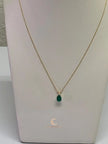 Dark Blue Ocean Opal Necklace – 14K Gold Chain & Rare Gemstone Pendant Jewelry