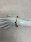 Sunstone Copper Bracelet – Handcrafted Gemstone Crystal Jewelry with Gold Accents