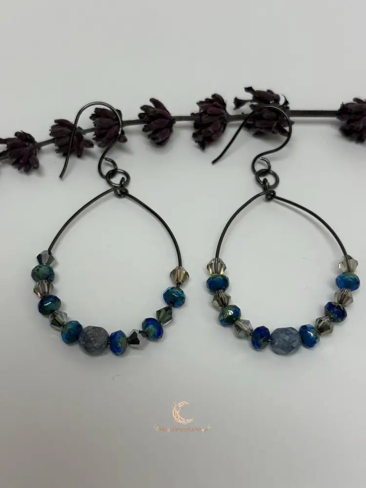 Czech Glass Crystal Teardrop Earrings – Elegant Dangle Drop Jewelry for Women