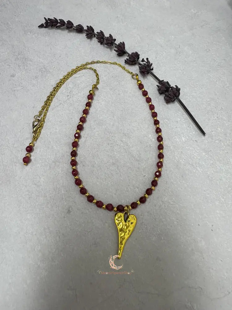 Red Andalusite Pendant Necklace – 18.5