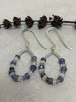 Tanzanite Opal Moonstone Earrings - Sterling Silver Handcrafted Drops