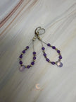 Lavender Quartz Drop Earrings - Czech Crystal Teardrop Sterling Silver