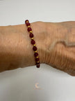 Red Andalusite Bracelet – Gold Plated Gemstone Stackable Jewelry
