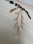 Rose Quartz Teardrop Necklace – Rose Gold Plated Chain Gemstone Jewelry