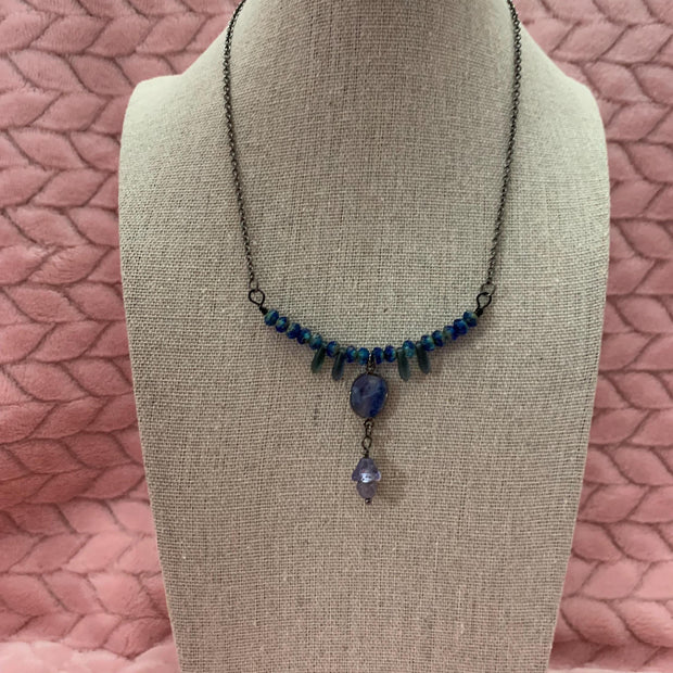 Labradorite Pendant Necklace – Healing Crystal Boho Gemstone Jewelry