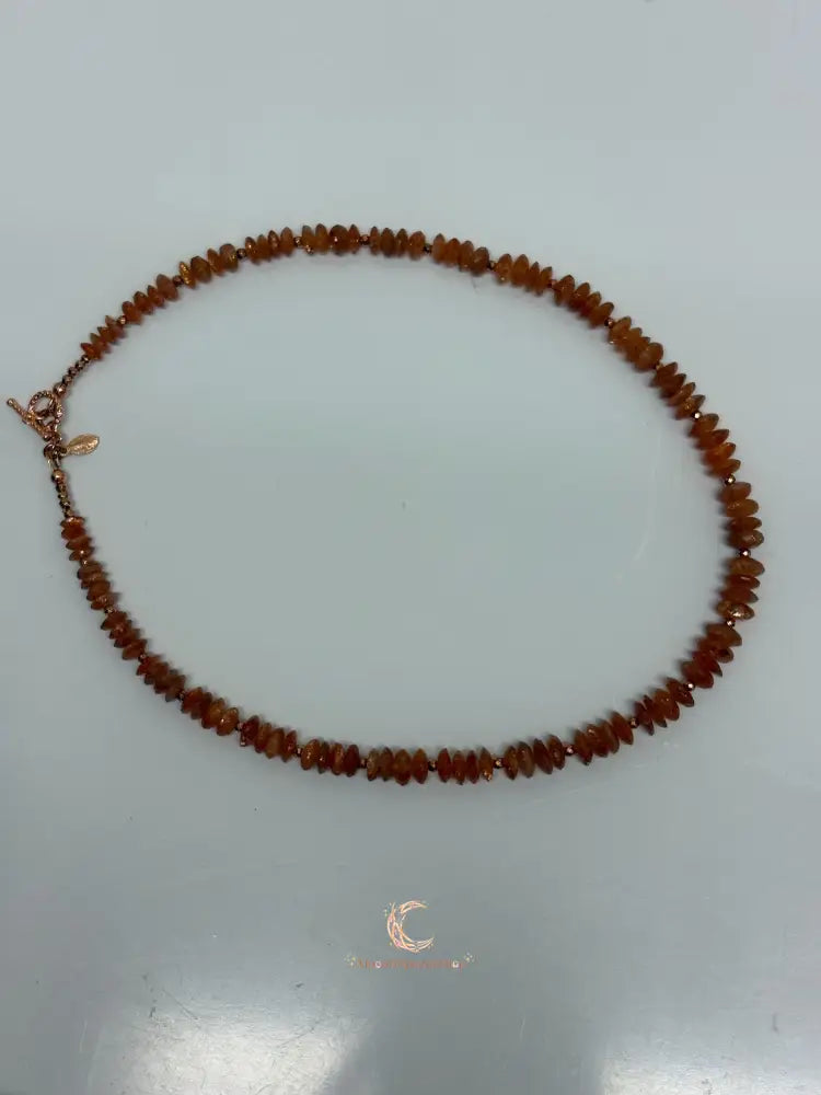 Sunstone Necklace – Copper Healing Crystal Gemstone Energy Jewelry