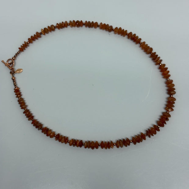 Sunstone Necklace – Copper Healing Crystal Gemstone Energy Jewelry