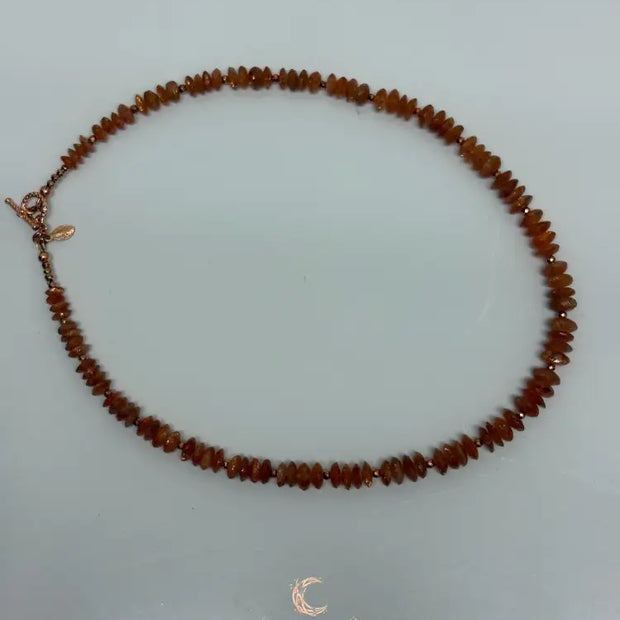 Sunstone Necklace – Copper Healing Crystal Gemstone Energy Jewelry