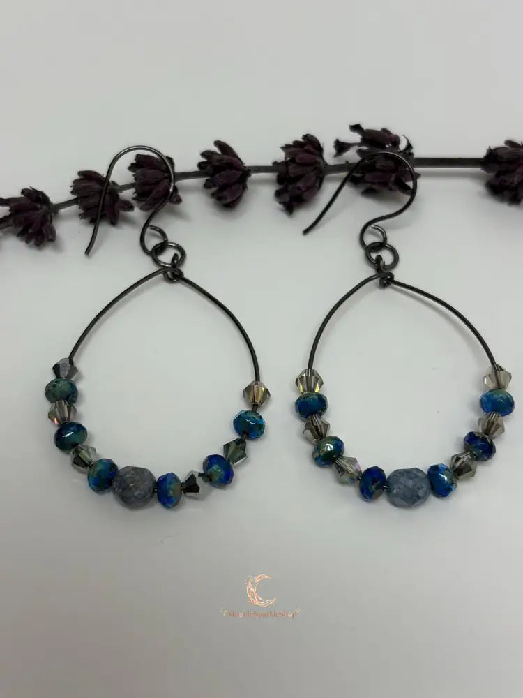 Czech Glass Crystal Teardrop Earrings – Elegant Dangle Drop Jewelry for Women