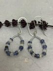 Tanzanite Opal Moonstone Earrings - Sterling Silver Handcrafted Drops