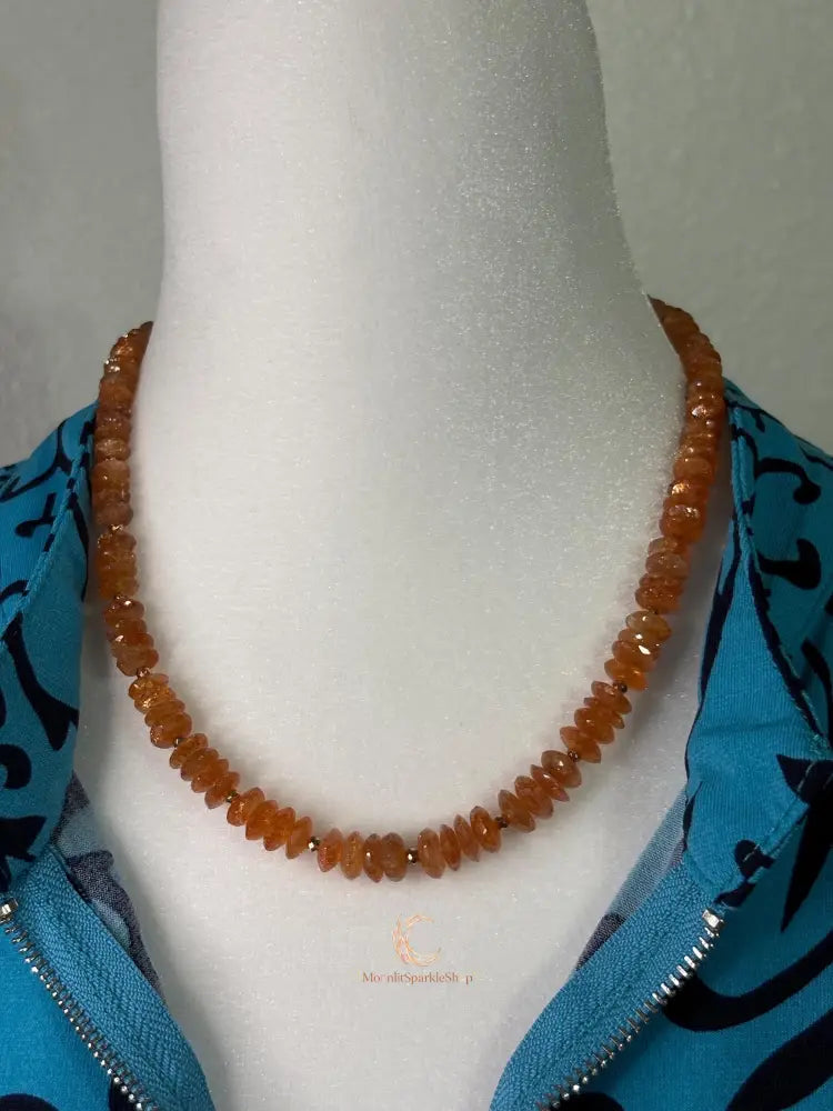 Sunstone Necklace – Copper Healing Crystal Gemstone Energy Jewelry