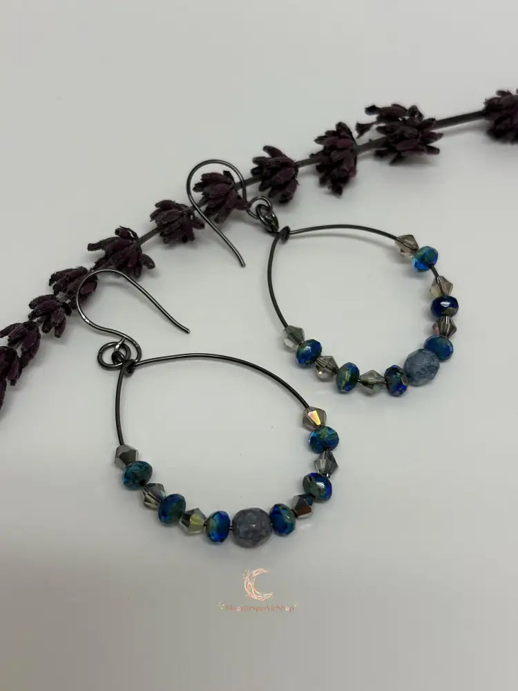 Czech Glass Crystal Teardrop Earrings – Elegant Dangle Drop Jewelry for Women