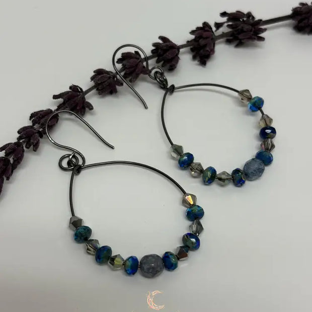 Czech Glass Crystal Teardrop Earrings – Elegant Dangle Drop Jewelry for Women