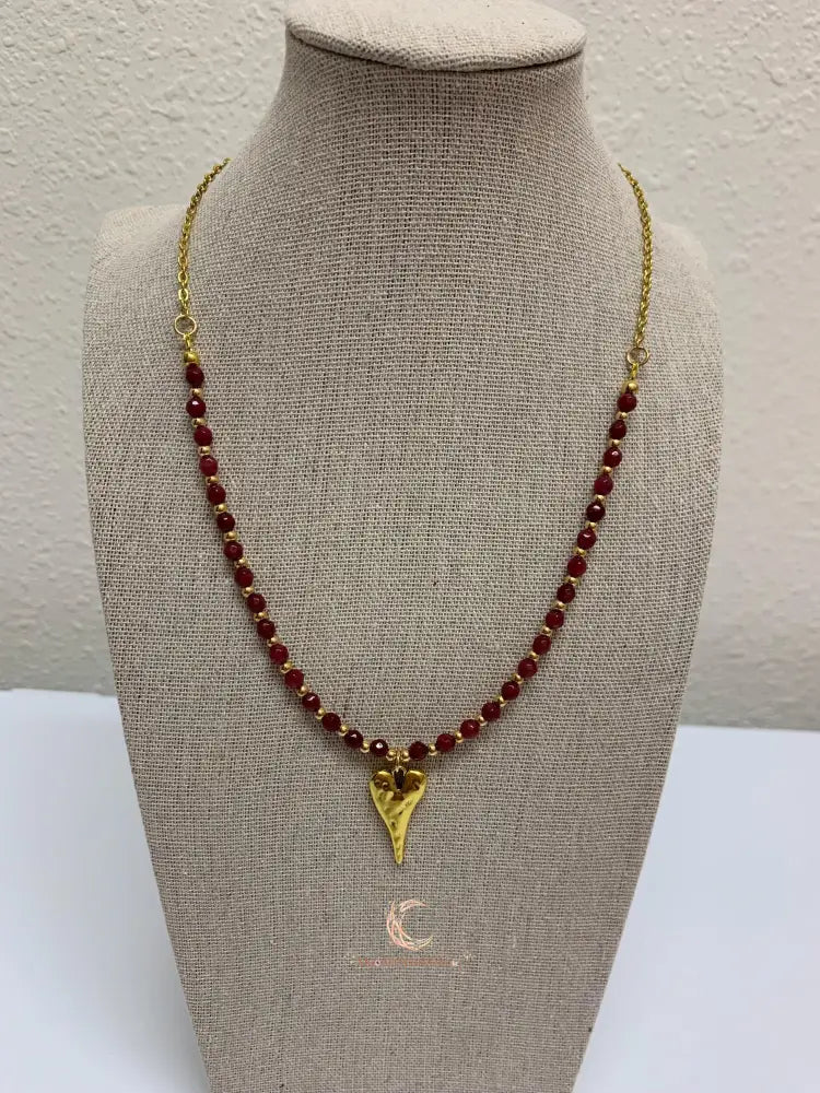 Red Andalusite Pendant Necklace – 18.5