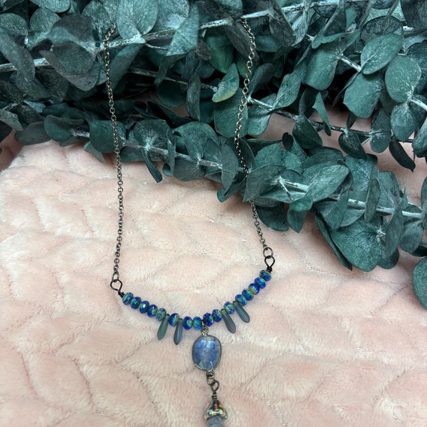 Labradorite Pendant Necklace – Healing Crystal Boho Gemstone Jewelry