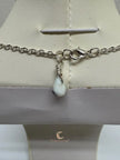 Peruvian Opal Necklace - Blue Green Crystal Sterling Silver Pendant