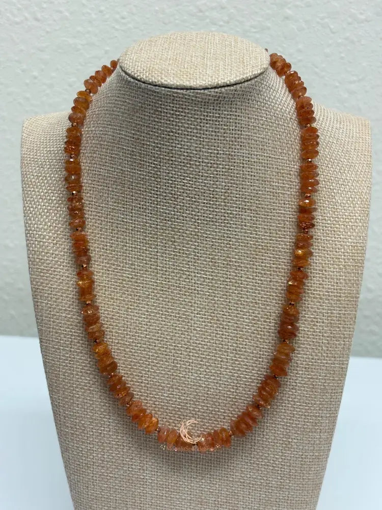 Sunstone Necklace – Copper Healing Crystal Gemstone Energy Jewelry