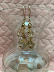 Rose Quartz Dangle Earrings - Pink Crystal Waterfall Drop Rose Gold