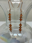 Sunstone Copper Drop Earrings – Handmade Healing Crystal Gemstone Jewelry