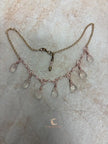Rose Quartz Teardrop Necklace – Rose Gold Plated Chain Gemstone Jewelry